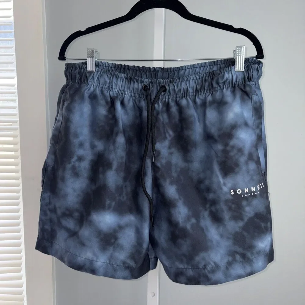 Sonneti London Tie Dye Multicolor Blue Swim Shorts Men's M